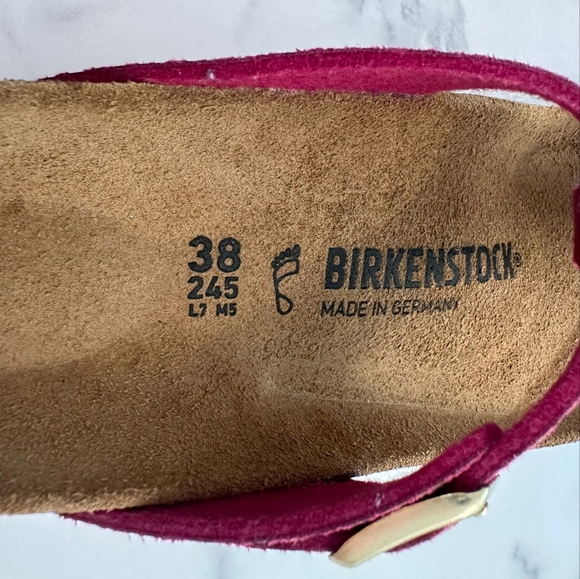 Birkenstock Gizeh Shiny Python Style Dark Fuchsia size 38 / 7.5 - Picture 7 of 8